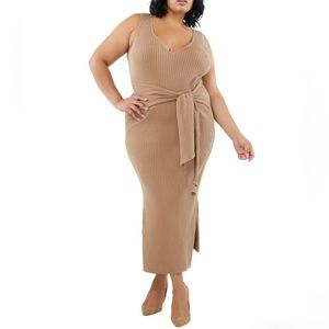 Good American Belted Sleeveless Dresss